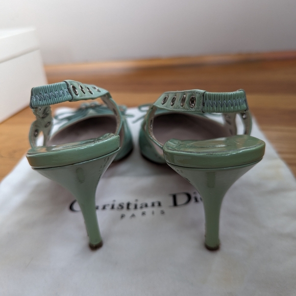 ❌ SOLD ❌ Vintage Christian Dior Turquoise Heels size 39.5 - Picture 9 of 15